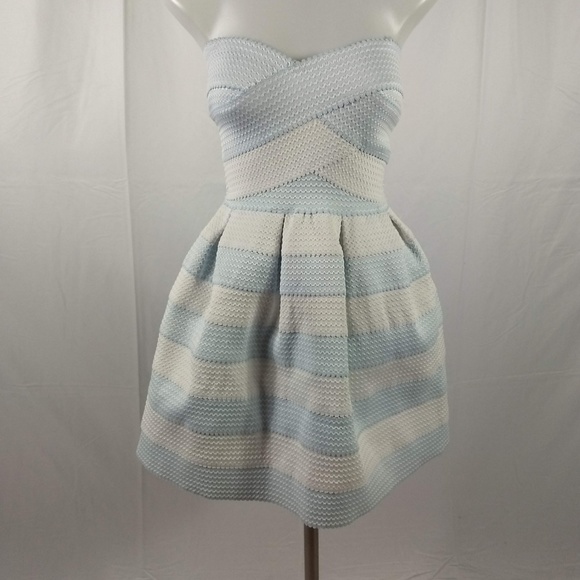 B. Smart Strapless blue/white Size 7/8 Dress B3/55 - Picture 4 of 7